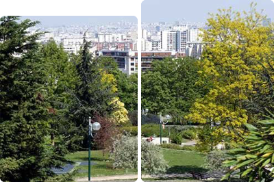 Image en deux parties de la ville de Châtillon